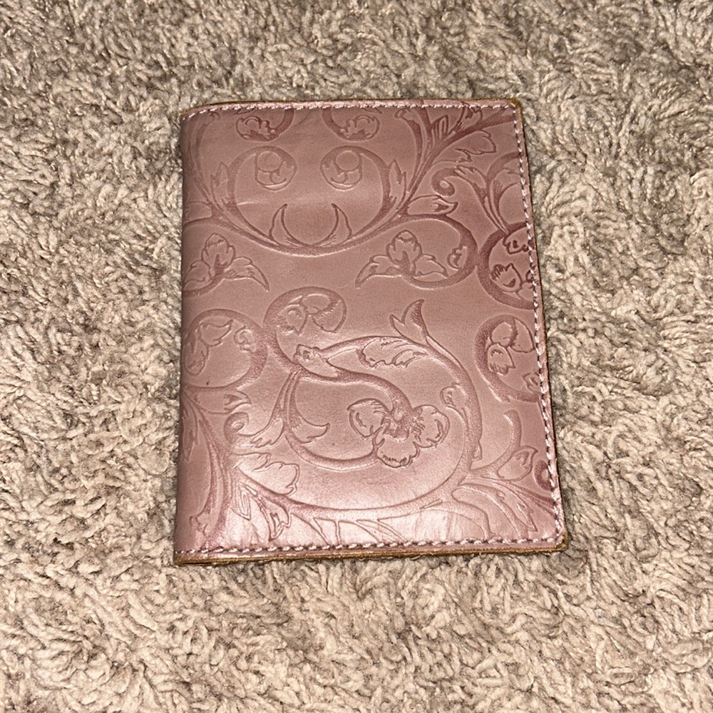Rose Color Passport holder and wallet from Fossil